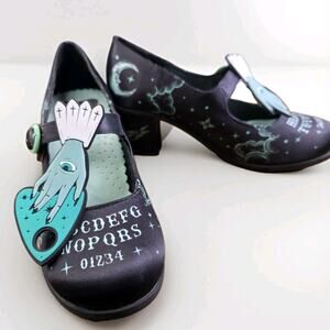 Hot Chocolate Design Ouija Mary Jane Heels Size 35- US 5 Gothic Witchy Vegan